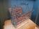 60s metal and rattan magazine rack