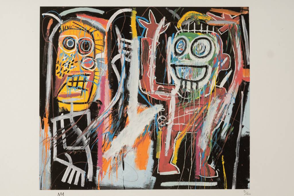 Jean-Michel Basquiat. Numbered colour silkscreen. 1990s.