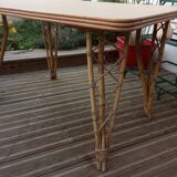 Vintage rattan table