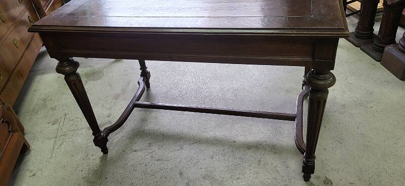 Table bureau 2 tiroirs en chene du xix ème siecle