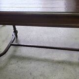 19th century oak desk table with 2 drawers
