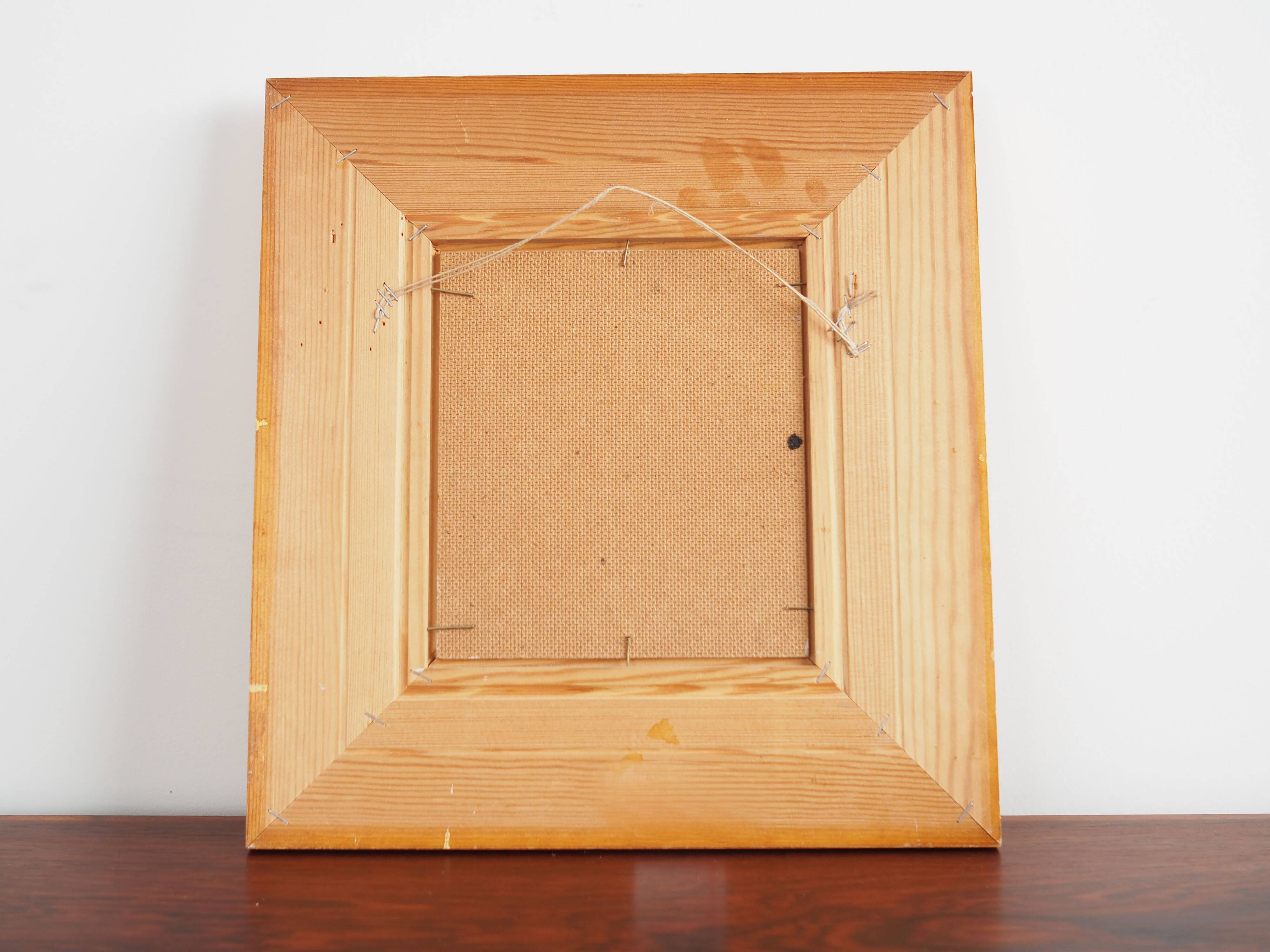 Painting „The Village Chamber”, Scandinavian design, 1970s