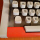 Portable typewriter " Olympia traveller de luxe " , red , in working order