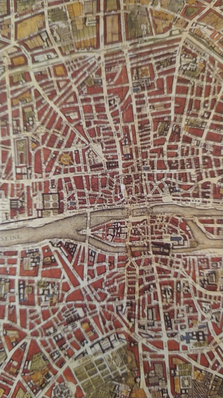 Historic map of Paris in 1789