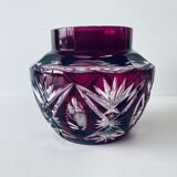 Ancient plum crystal vase