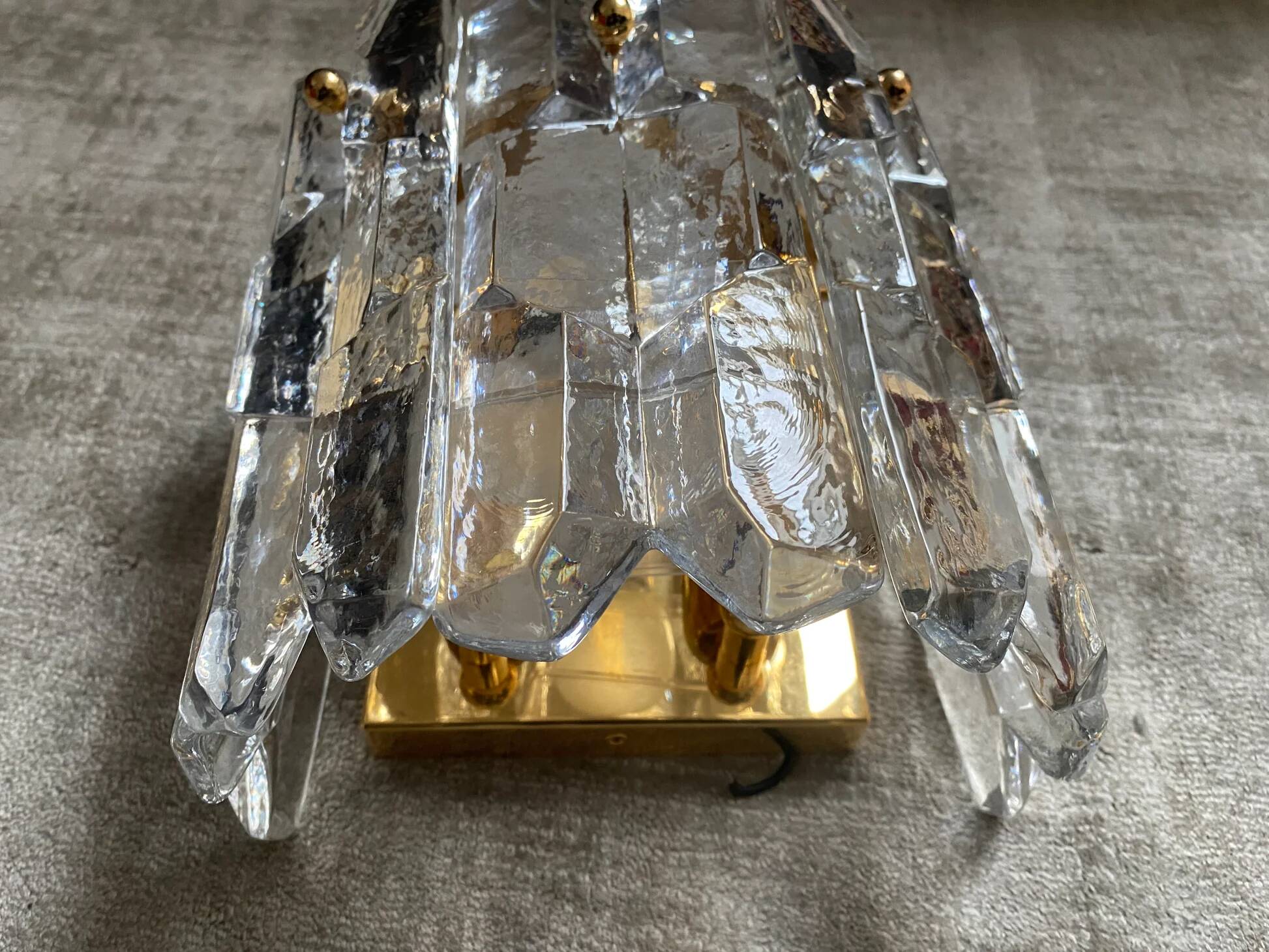 "Palazzo" wall light in crystal by Kalmar, Austria, 1970s