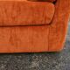 Canapé modulable design italien en velours orange brulée