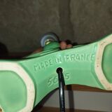 Green water slipware lamp base numbered – 1950s