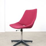 Pink Shell Swivel Chair by Niko Kralj for Stol Kamnik, 1970s