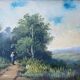 Hsp 19th century barbizon paintings "animated landscape" + frame