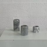 Pair of marble candlesticks