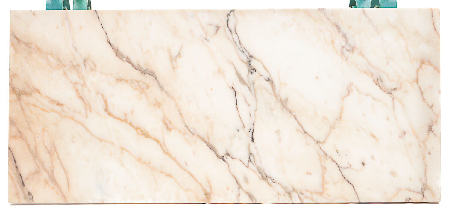 Table basse fer forgé et marbre, 1950