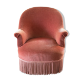 Old pink toad armchair