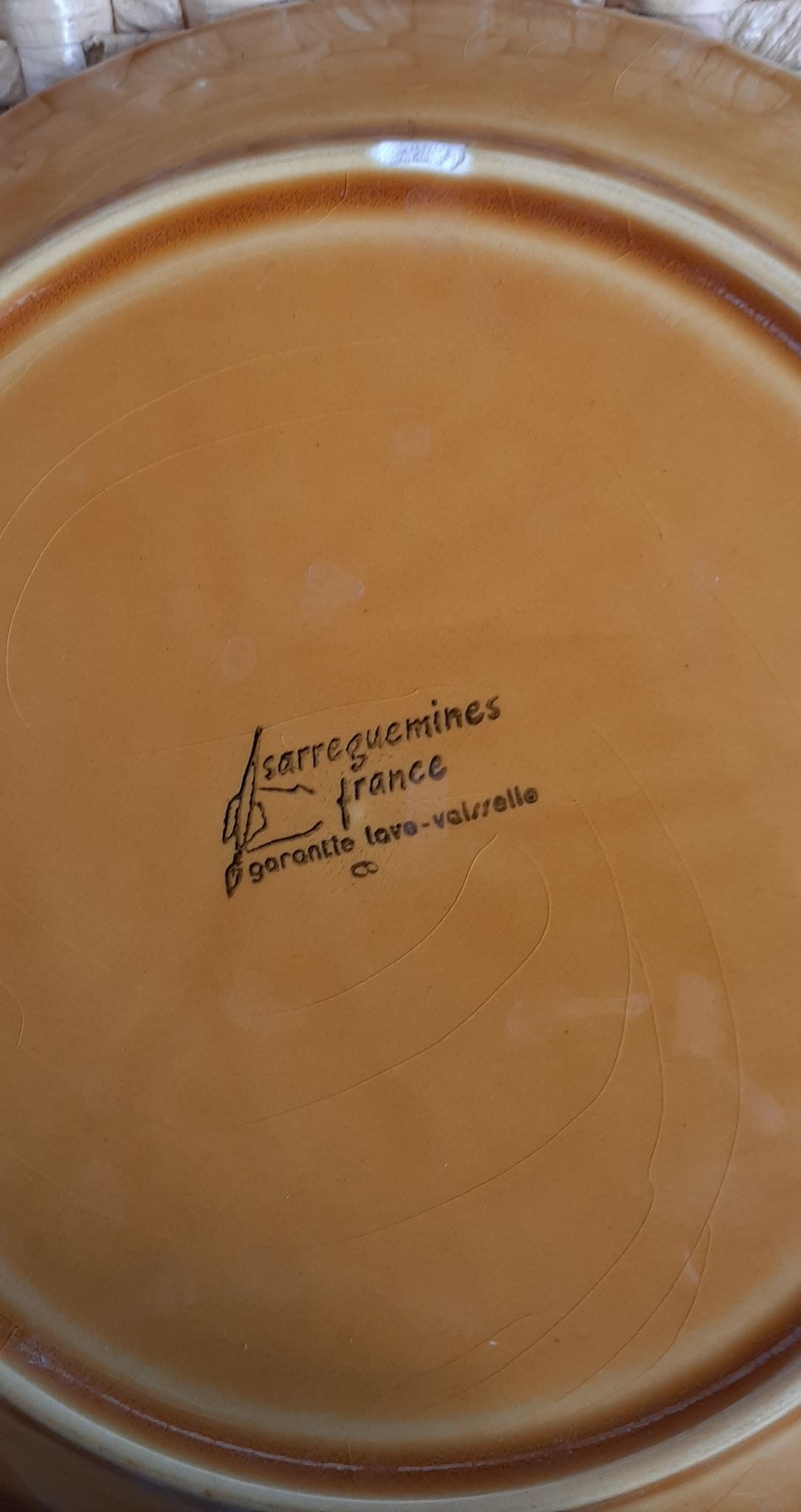 Set of 2 slipware plates