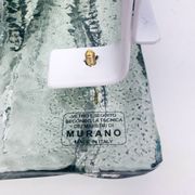 Pair of Mazzega-Style Aquamarine Murano Glass Sconces