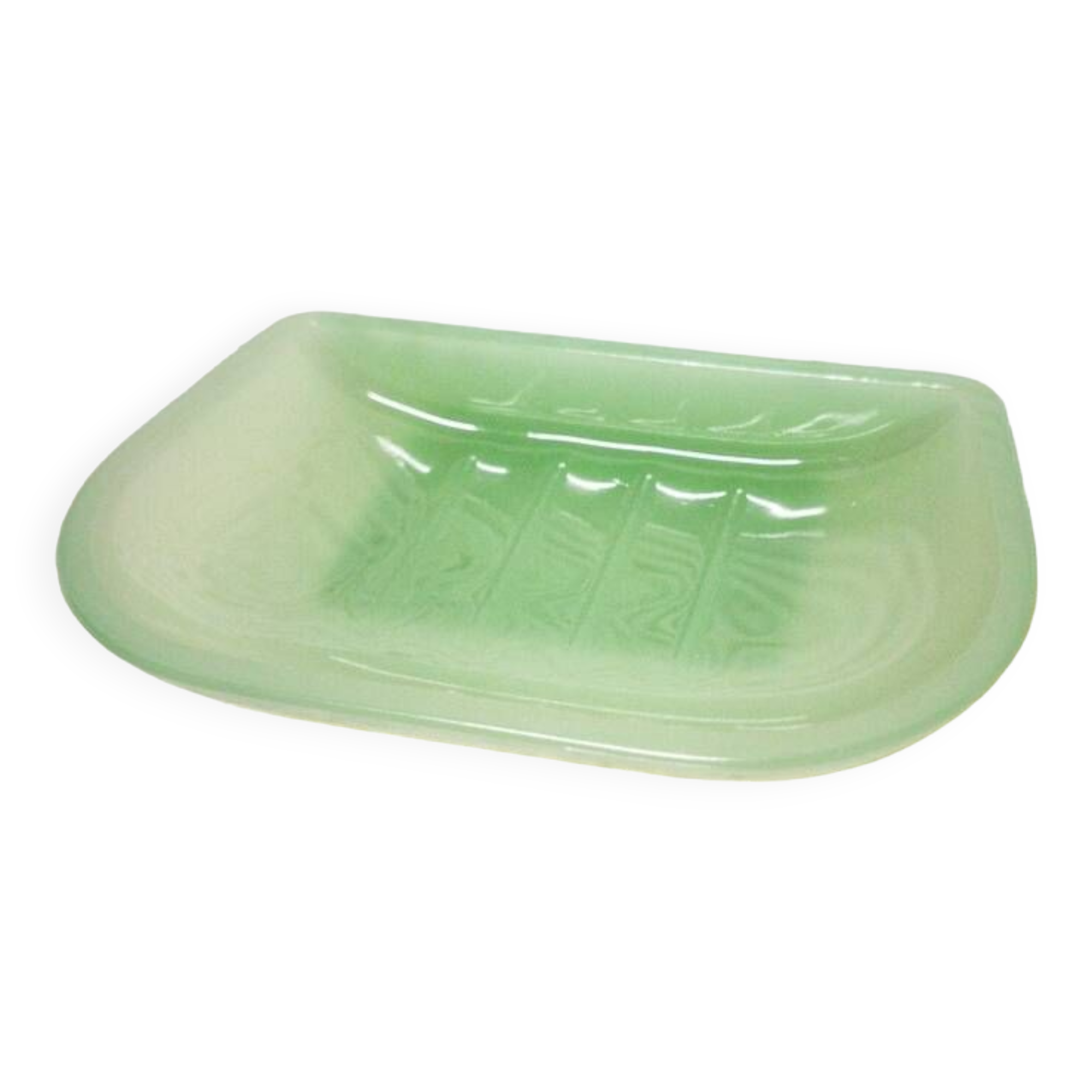 Opaline soap dish