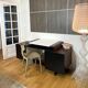 Space Age vintage 1970s desk in wood and black – PM