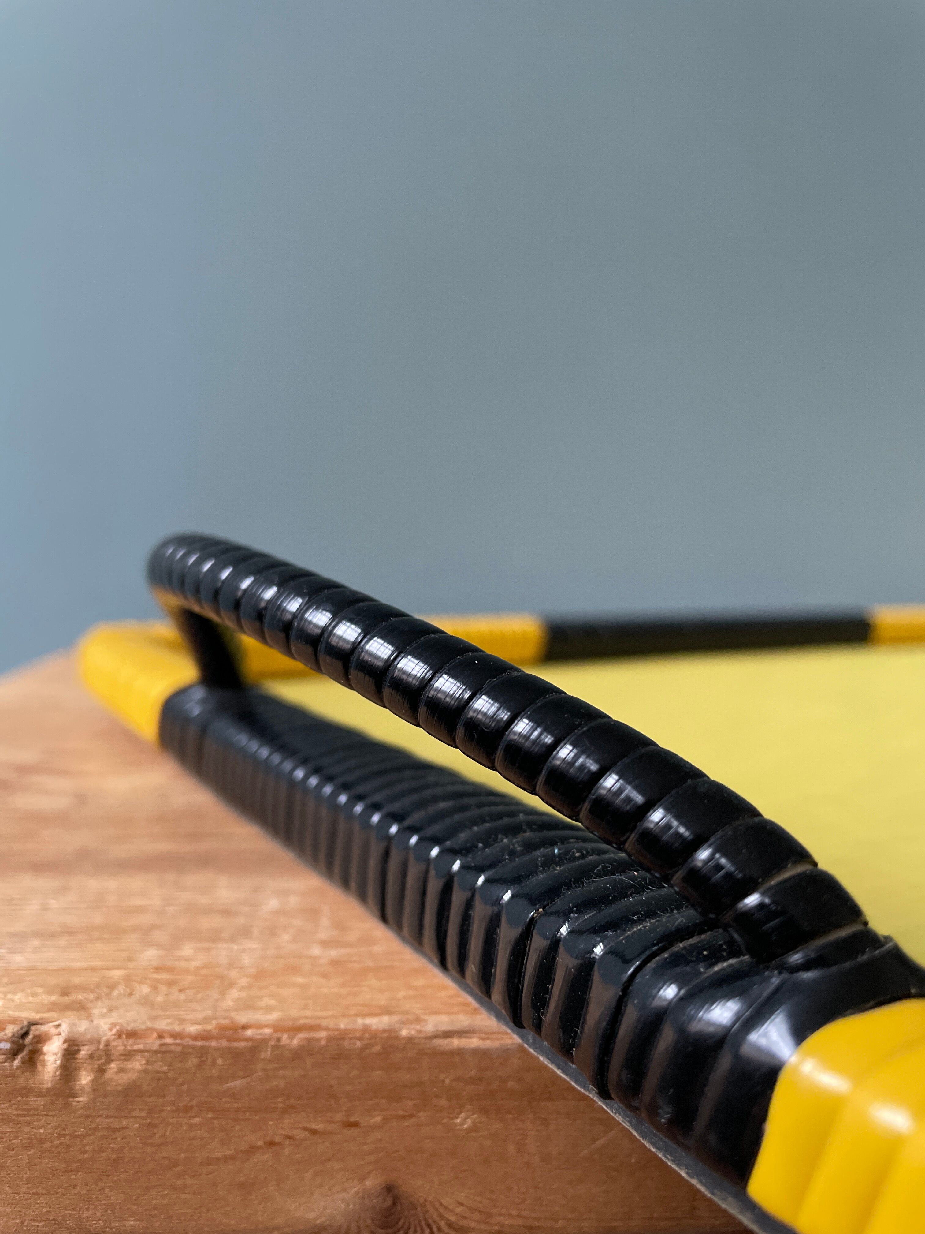 Black and yellow vintage serving tray