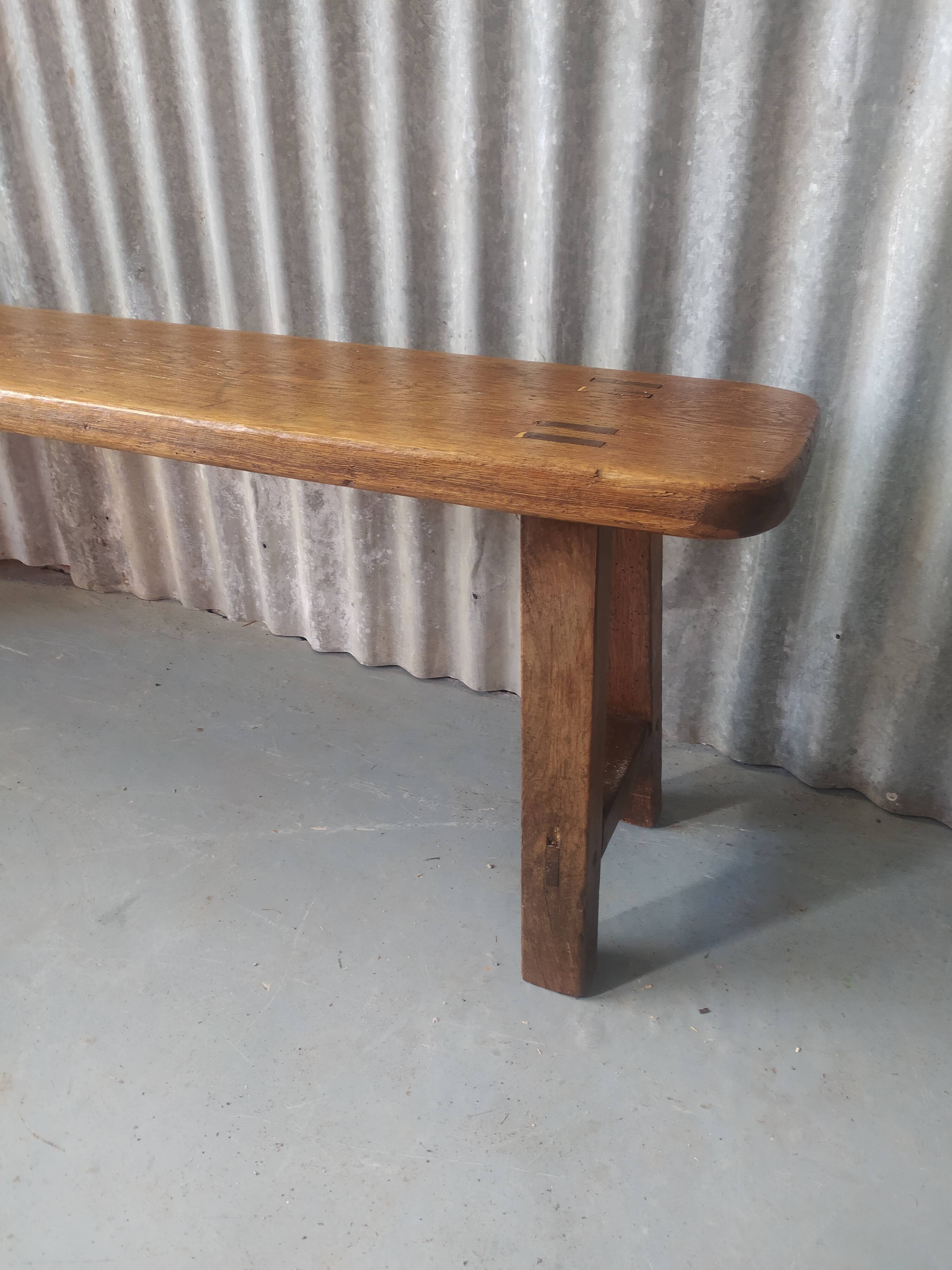 Solid oak bench 150cm