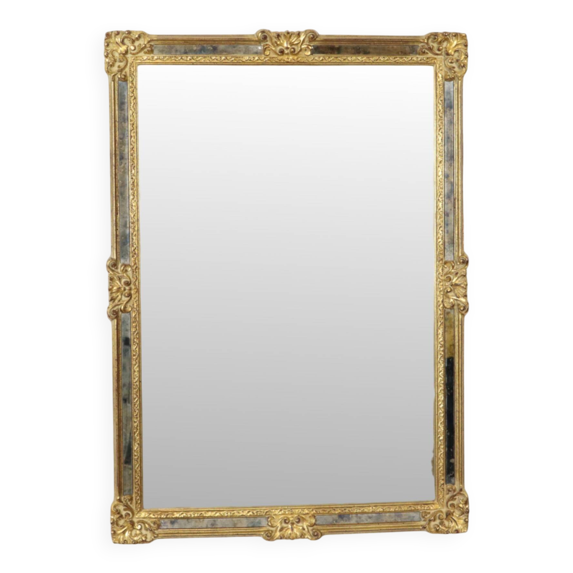 Classic Golden Deknudt Mirror Baroque Style Fumé Glass 95cm