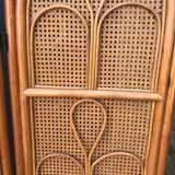 Ancient bamboo screen, rattan and canning
