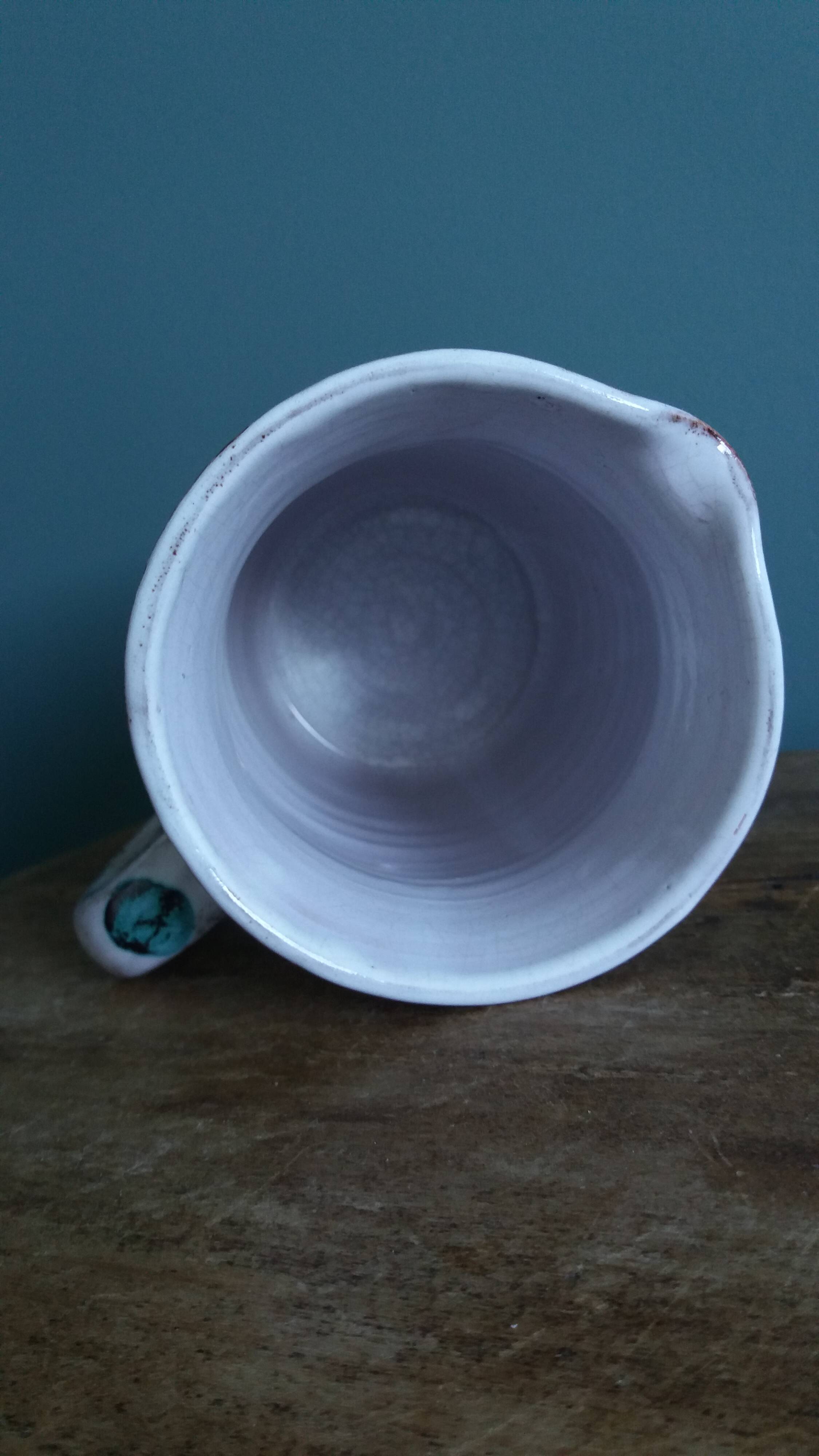 Decorative pitcher with thistle by Etienne Daniel, Vallauris