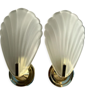 Paire d’appliques coquillage
