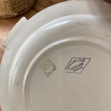 Plat de service ancien en porcelaine