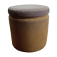 Vintage pouf in suede 70