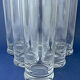 Suite of six glasses with orangeade, long drink, water or table in colorless crystal.