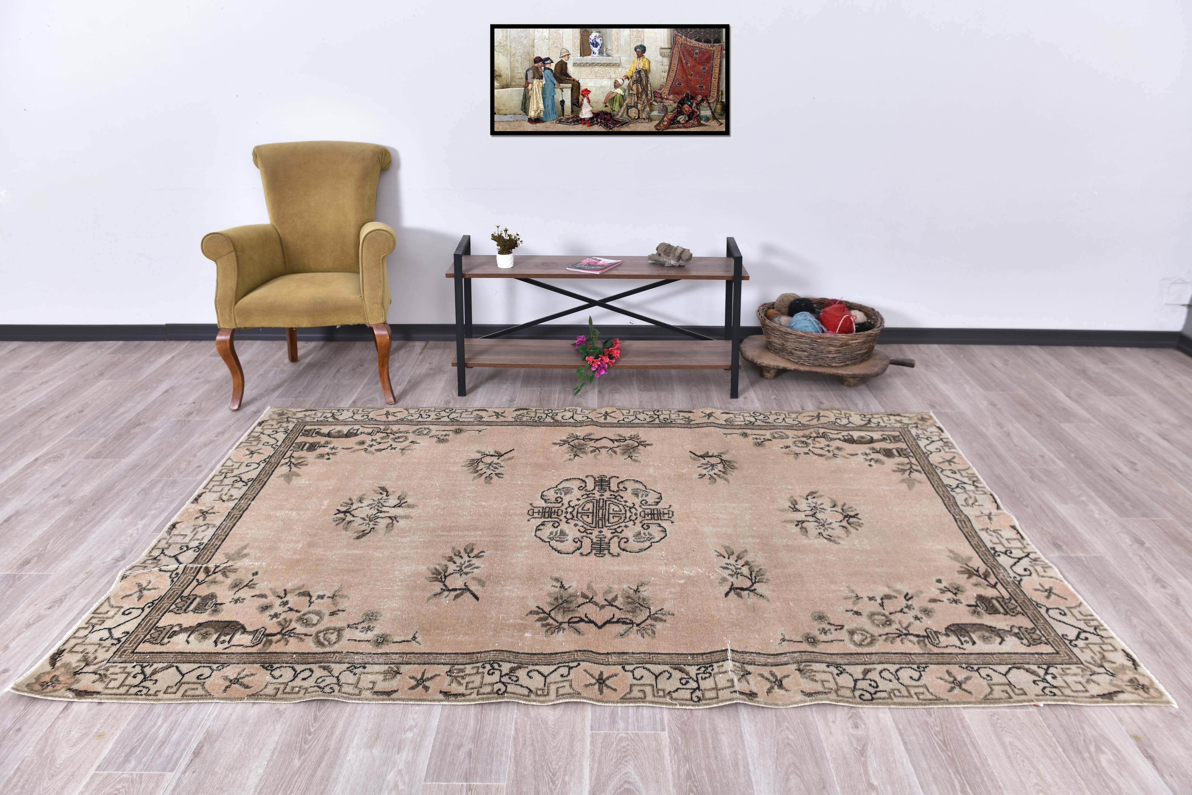 Soft Red & Brown Oriental Vintage Rug 158x260Cm SK 240826