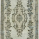 Handwoven overdyed oriental 1970s 177 cm x 320 cm blue carpet