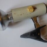 Vintage white metal clip spotlight 1970