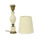 Vintage Empire Alabaster Brass Table Lamp White Lampshade 38cm