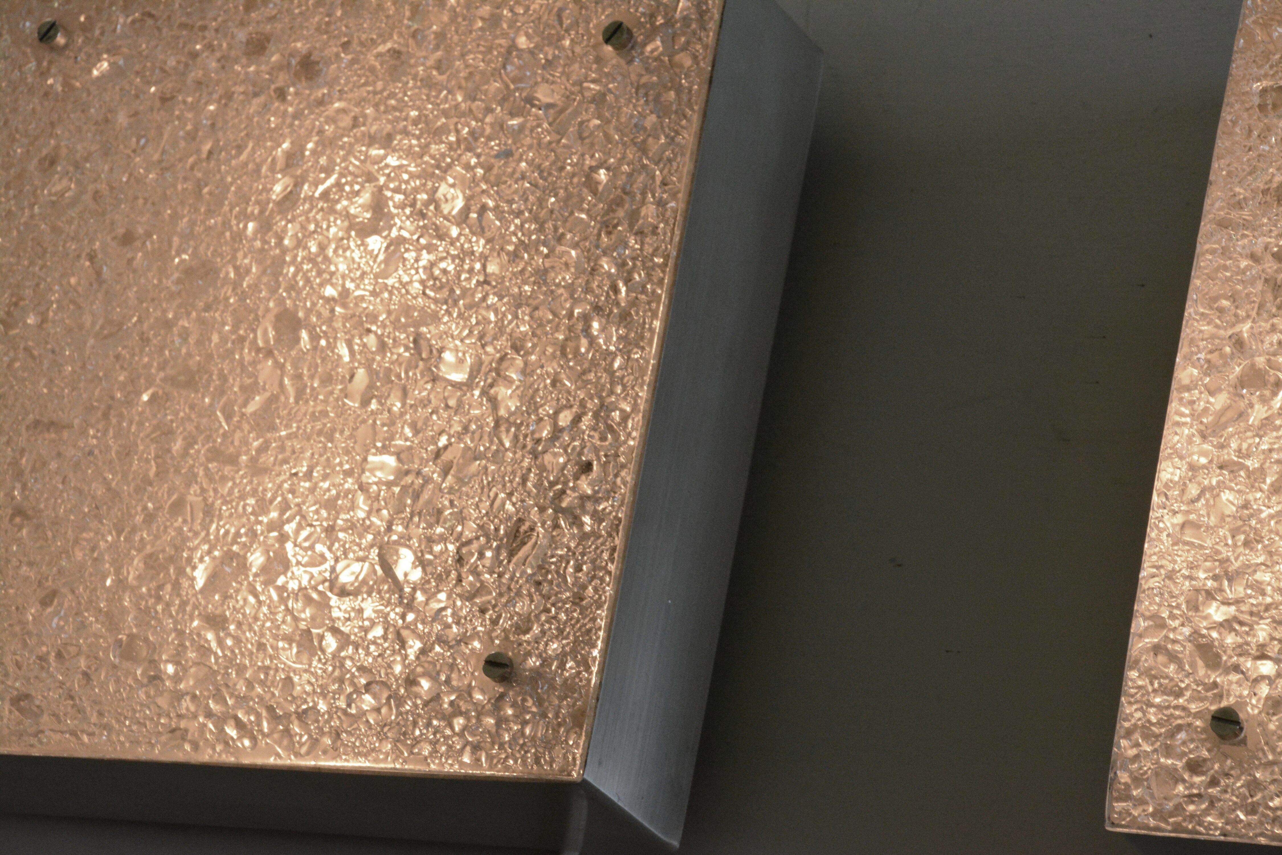 Pair of Brutalist wall lamps 60s