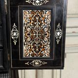 Cabinet in ebony and blackened wood, bone marquetry, 19th century