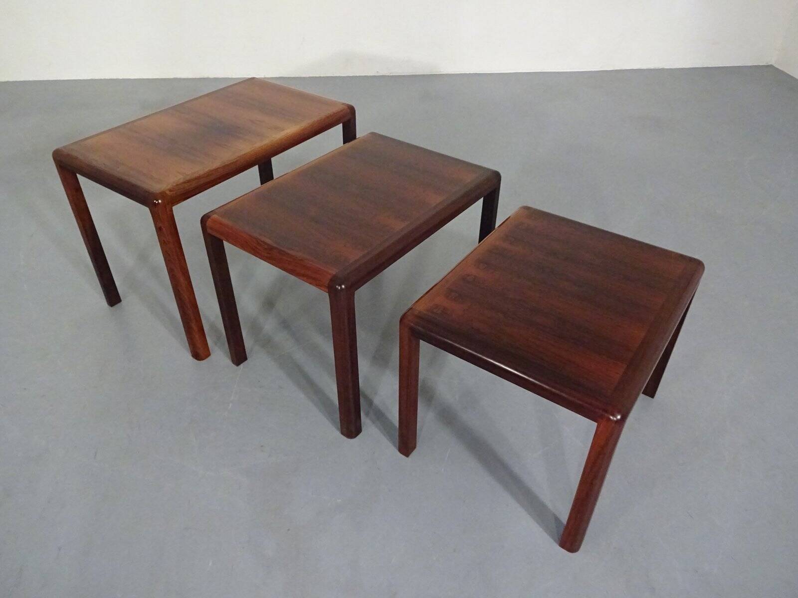 Danish Rosewood Nesting Tables, 1960s, Set of 3