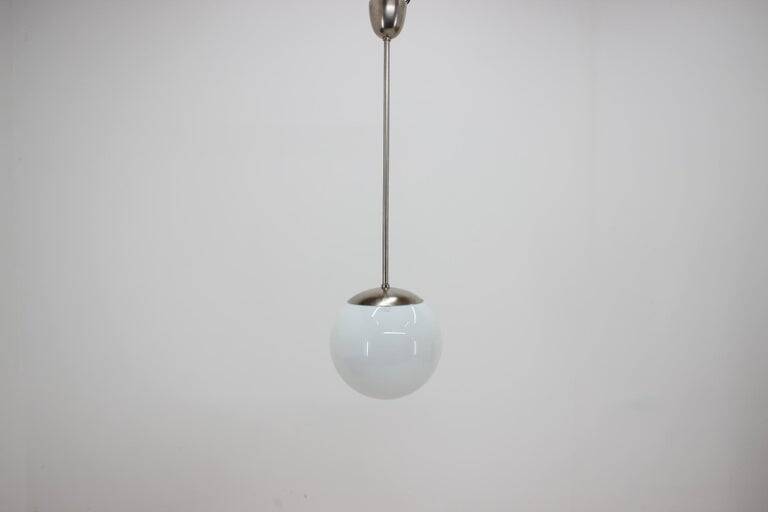 Chrome functionalism Bauhaus pendant, 1930s