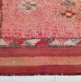 Pink & Red Oushak Runner Rug 88x306Cm SK 22815