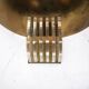 Set of three Italian Deco-style brass wall sconces, Italy 1970s