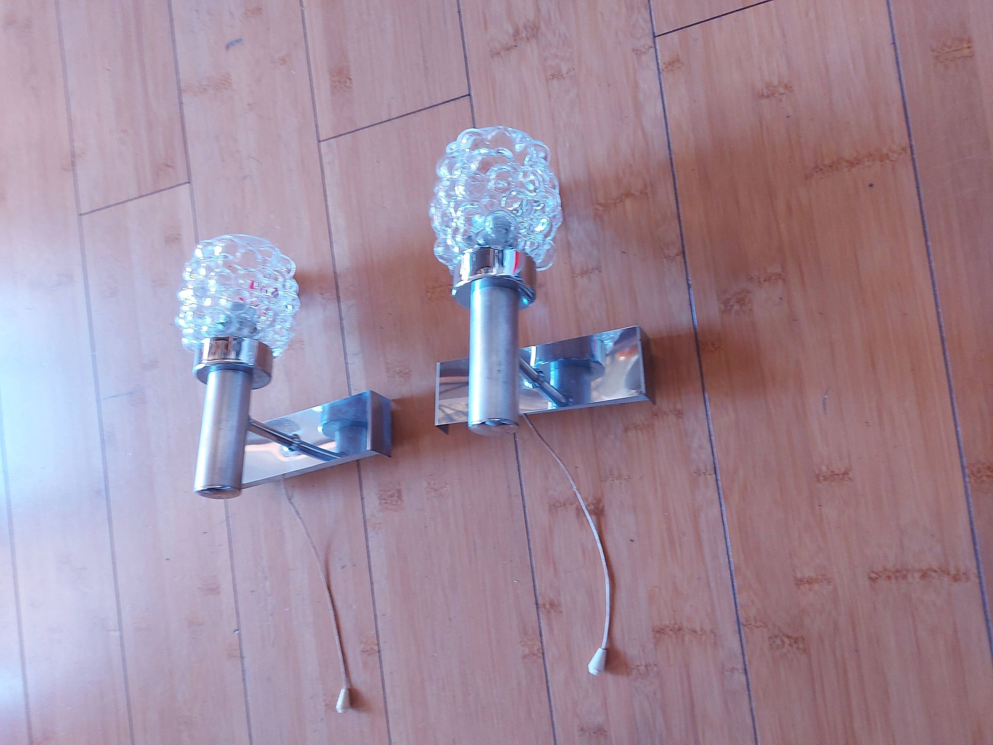 Pair of vintage 70's wall lights