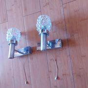 Pair of vintage 70's wall lights