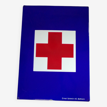 Old enameled Red Cross plaque