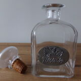 Carafe à whisky verre et étain