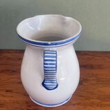 Signed hand made jar with floral motiv Country Side