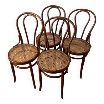 Chaises Bistro en cannage Mundus