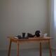 Danish modern birch desk/dining table attributed to Philip Arctander, 1940s.