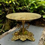 Large brass fruit bowl in Neo-Renaissance style