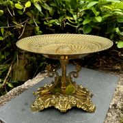 Large brass fruit bowl in Neo-Renaissance style