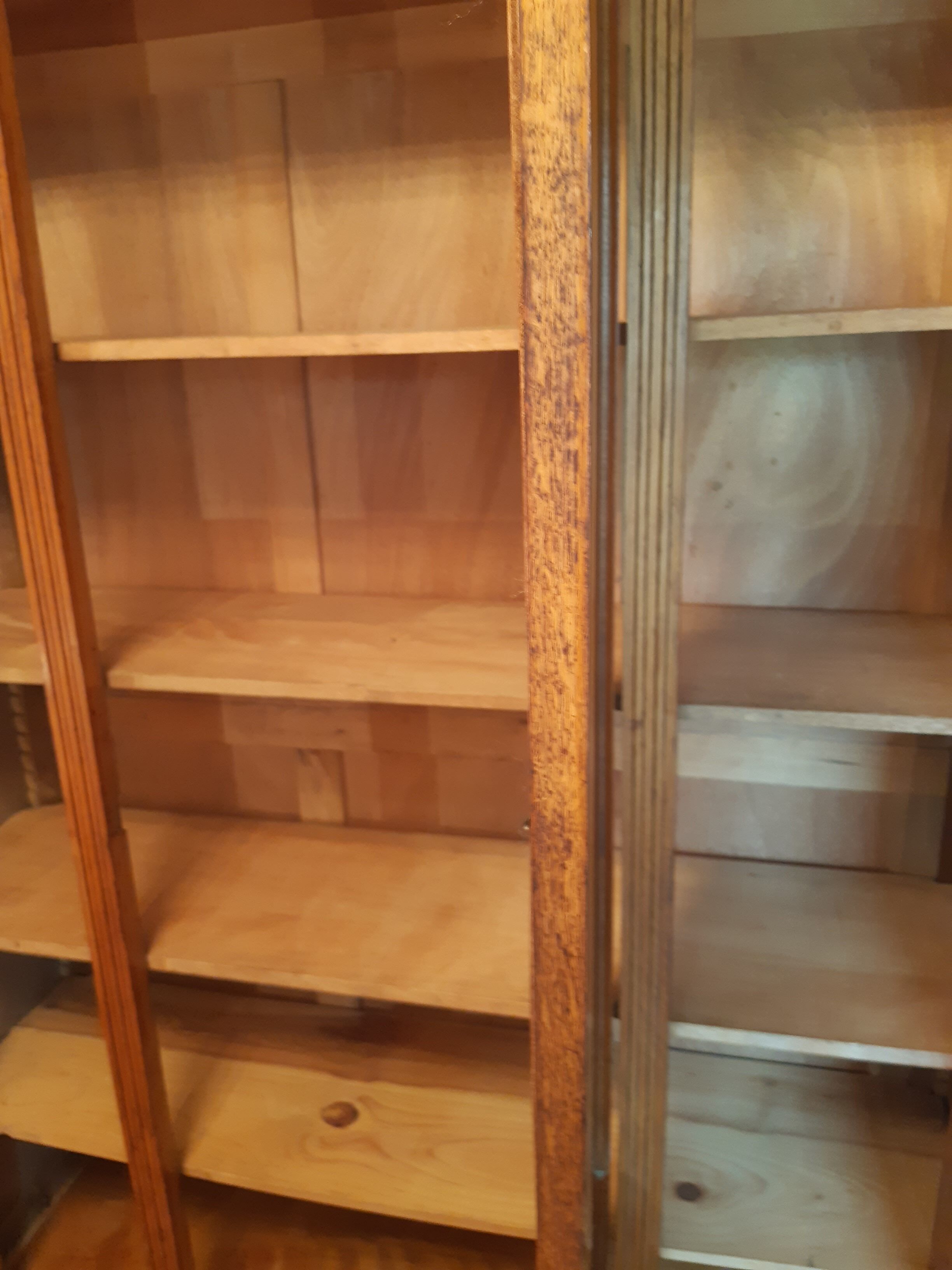 3-door Art Deco Parisian wardrobe and bevelled mirror